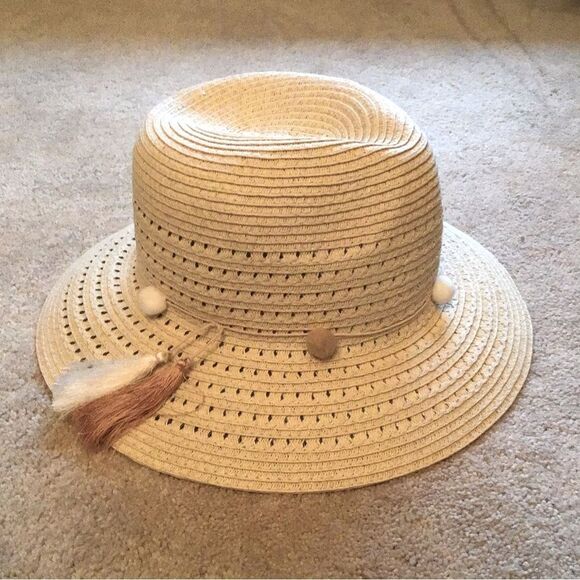Stylish Beige Straw Hat with Tassel by August Hat Co. - Picture 2 of 6